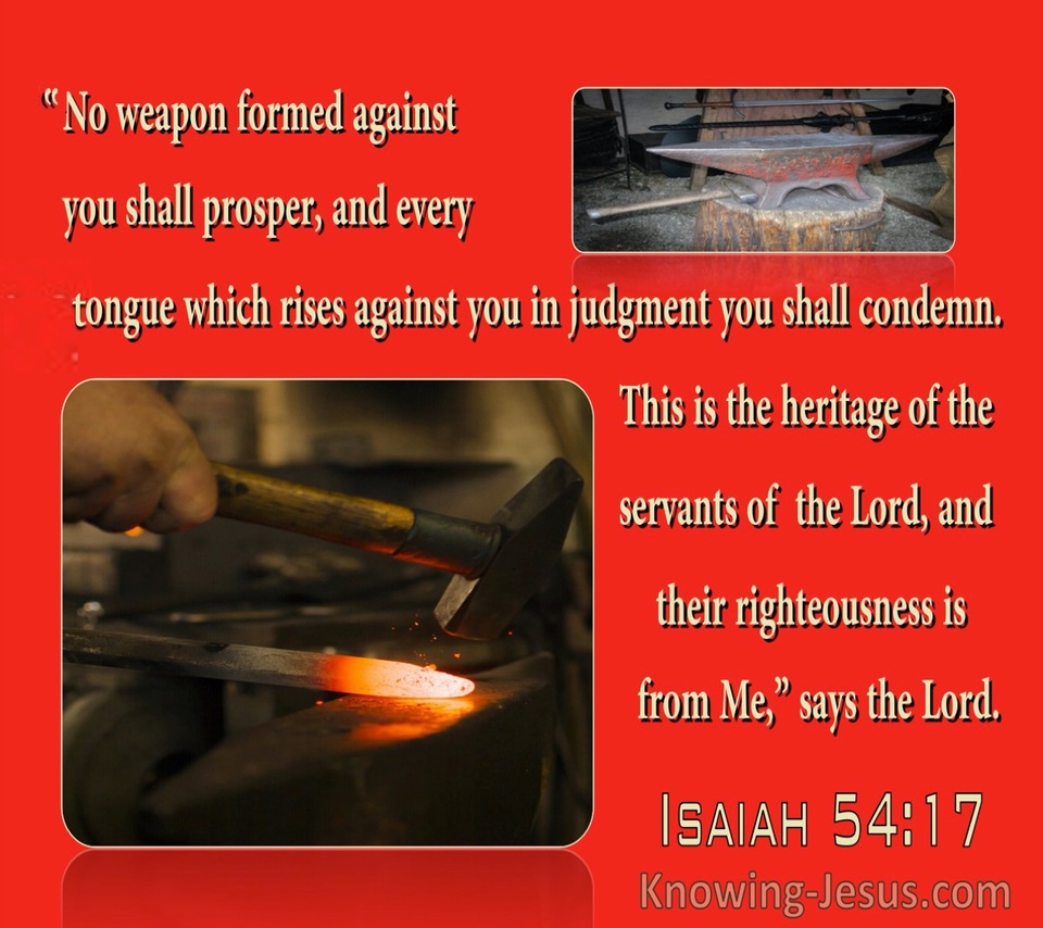 Isaiah 54:17 No Weapon Formed Against You Shall Prosper (red)
